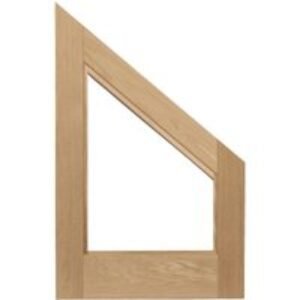 Heritage Custom Sized Angled Pattern 10 Hardwood Oak Veneer Door Maximum Size 1400 x 850 x 35mm