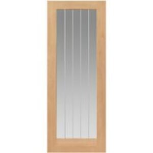 JB Kind Thames ii Oak Unfinish Veneer Glaze Door 1981 x 686 x 35mm