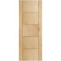 Travis Perkins Rockingham Oak Veneer 5 Panel Door 1981 x 838 x 35mm
