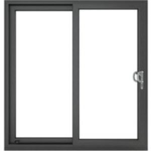 Crystal Upvc Grey 7016 External White Internal Sliding Patio Right to Left 150 Cill Included Clear Glazed 1490 x 2090 mm