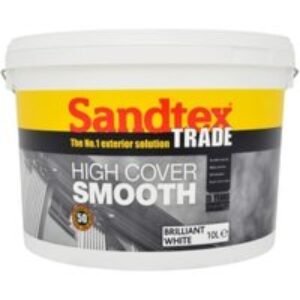 Sandtex Trade High Cover Smooth 10L Brilliant White