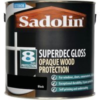 Sadolin Superdec Gloss Opaque Wood Protection Black 2.5 Litre