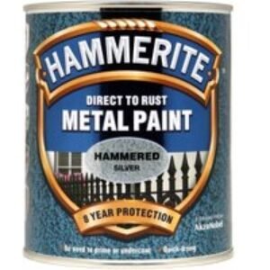 Hammerite Metal Paint Hammered Silver 750ml