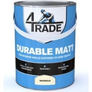 4Trade Durable Vinyl Matt Emulsion Paint Magnolia - 5L