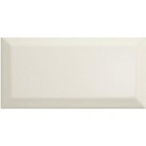 Johnson Tiles Bevel Brick Gloss Cream Tile 200 x 100mm - Qty 50