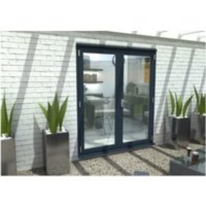 Travis Perkins 54mm Grey External French 1800mm Door Set