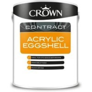 Crown Contract Acrylic Eggshell 5L Brilliant White
