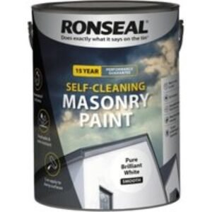 Ronseal Self-cleaning Masonry Paint Pure Brilliant White Smooth 5L