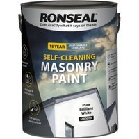 Ronseal Self-cleaning Masonry Paint Pure Brilliant White Smooth 5L