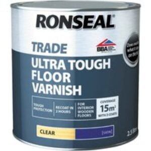 Ronseal Trade Ultra Tough Floor Varnish Satin 2.5L