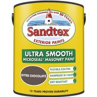 Sandtex Ultra Smooth Masonry Paint 5L Bitter Chocolate