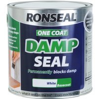Ronseal One Coat Damp Seal Basecoat Paint – White 2.5L