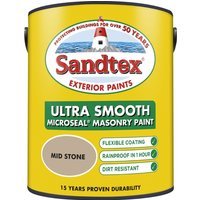 Sandtex Ultra Smooth Masonry Paint 5L Mid Stone