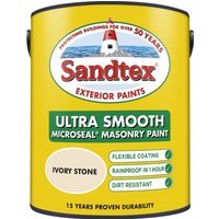 Sandtex Ultra Smooth Masonry Paint 5L Ivory Stone