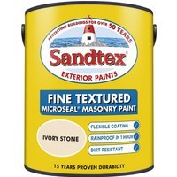 Sandtex Fine Textured Masonry Paint 5L Ivory Stone
