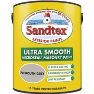 Sandtex Ultra Smooth Masonry Paint 5L Plymouth Grey