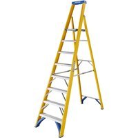 Werner 7170818 Fibreglass Platform Stepladder Trade 8 Tread