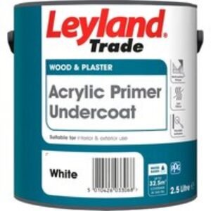 Leyland Trade Acrylic Primer Undercoat Paint White 2.5L