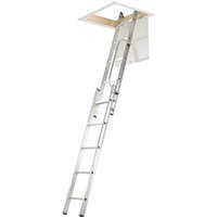 Werner 76002 Loft Ladder 2 Section with Handrail