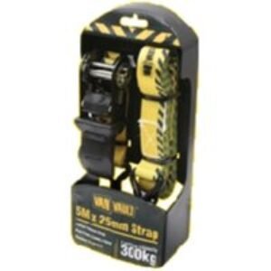 Van Vault Ratchet Tie Down Strap Black 5000mm x 25mm S10673