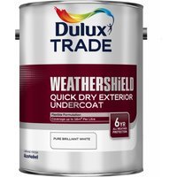 Dulux Weathershield Quick Dry Exterior Undercoat Pure Brilliant White 5L