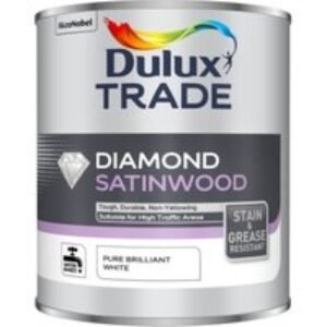 Dulux Trade Diamond Satinwood Paint - 2.5L Pure Brilliant White