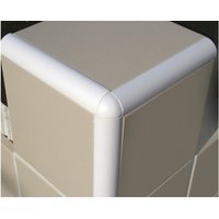 Genesis 8mm White Plastic Trim Corner Pieces External Pack of 100 PDL803.01