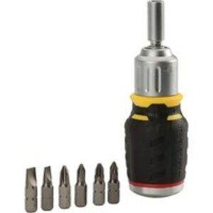 Stanley FatMax FMHT0-62688 Stubby Ratchet Screwdriver 6 Bits