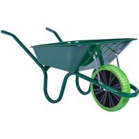 Haemmerlin Pre-Assembled Puncture Proof Tire Steel Wheelbarrow 90L
