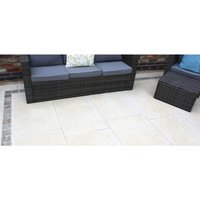 Vitripiazza Traverta Porcelain Paving Classic Cream 1200x600x20mm Pack of 32