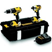 DeWalt 18V XR Cordless Compact Combi Hammer Drill and Impact Driver 2 X 4.0Ah Li-Ion Batteries DCK285M2-GB 2 Pack