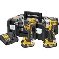Dewalt 18v Xr Compact Brushless Combi & Impact Drill Twin Pack Dck266m2t-gb