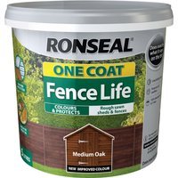 Ronseal One Coat 5L Fence Life Medium Oak