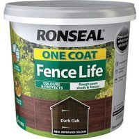 Ronseal One Coat 5L Fence Life Dark Oak
