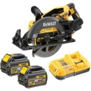 DeWalt DCS577T2-GB 54V XR Flexvolt High Torque Circular Saw with 2 x 6.0AH Batteries in Soft Storage Bag