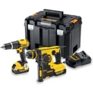 DeWalt 18V 2 Speed Combi Drill & SDS+ Hammer Drill Kit DCK206M2T-GB