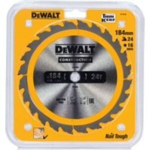 DeWalt Construction Circular Saw Blade, 184mm Diameter with A 16mm Bore and 18 Tct Teeth.