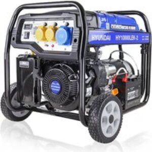 Hyundai 8kW/10VA Recoil and Electric Start Site Petrol Generator HY10000LEK-2