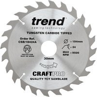 Trend Craft Saw Blade 184mm x 24T x 30mm