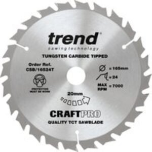 Trend Craft Saw Blade 165mm x 24T x 20 Thin