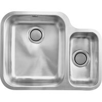 Carron Phoenix Ibis 1.5 Bowl Undermount Stainless Steel Right Hand Drainer Kitchen Sink