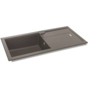 Carron Phoenix Bali 1 Bowl Inset Grey Composite Granite Kitchen Sink