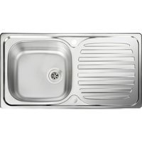 Rangemaster Euroline Compact 1 Bowl Inset Stainless Steel Kitchen Sink