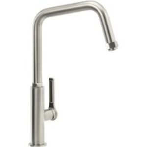 Abode Hex Single Lever Monobloc Kitchen Mixer Tap Brushed Nickel and Black AT2085
