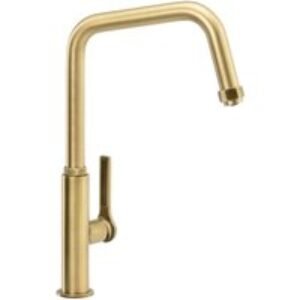 Abode Hex Single Lever Monobloc Kitchen Mixer Tap Antique Brass AT2087