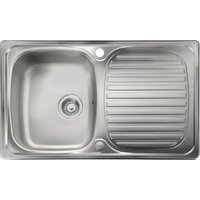 Rangemaster Leisure Linear Compact 1 Bowl Inset Stainless Steel Kitchen Sink