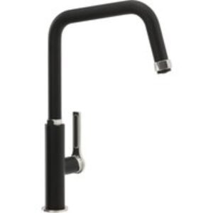 Abode Hex Single Lever Monobloc Kitchen Mixer Tap Matt Black AT2086