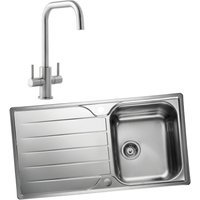Albion 994809 Single Bowl Inset Sink and Colmar Monobloc Sink Mixer Chrome Pack