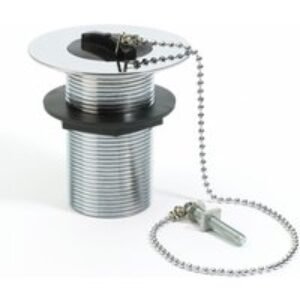 Peerless 201397 London Solid Sink Waste Poly Plug Chain & Stay Chrome Plated 1.5in