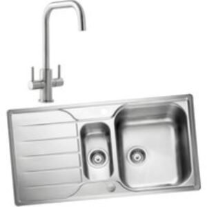 Albion 994826 1.5 Bowl Inset Sink and Colmar Monobloc Sink Mixer Chrome Pack